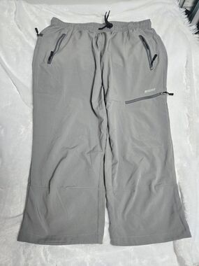 Women's Gray Active Capris with Zip Pockets